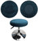HuaLiSiJi Hockerbezug Rund Luxuriöser Stoff, Durchmesser 30-40cm, Rund Dehnbar Knitterfrei Waschbar Staubdicht Hocker Bezug (1PCS Pfauenblau)