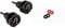 Fender Infinity Strap Locks - 360° Rotation - Black & 990819000 Strap Blocks (2 Pair), 2.5 cm*4.0 cm*0.25 cm