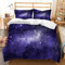 huitutu Lila Stern Bettwäsche-Set 200x200cm Weiß Starlight lila Stern Muster Mikrofaser Bettbezug Jungen Mädchen lila Bettwäsche und 2 Kissenbezug 80x80cm