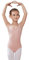 HIPPOSEUS Ragazza Body da Danza Bambina Senza Manica Spalline Incrociate Body da Balletto Ginnastica Bodysuit, LYSL02-Rosa retrò，150