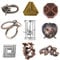 RoseFlower 9 pcs Metallpuzzle Cast Puzzle Magic Lock Puzzle Unlock Adult Puzzle Lock Intelligent Lock Brain Teasers Alloy Unlock Toy Intelligentes Puzzle Lock Toy für Party Favor Kids Adults