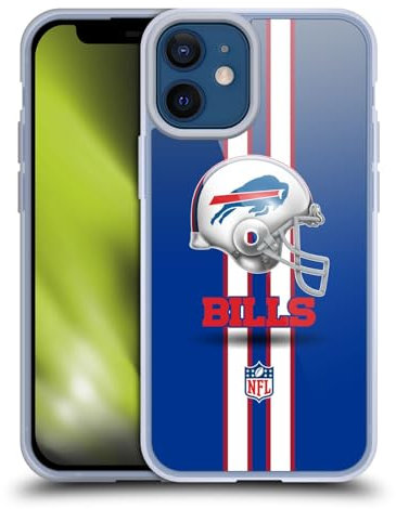 Head Case Designs Licenciado Oficialmente NFL Casco Logotipo de Buffalo Bills Caso Funda de Gel Suave Compatible con Apple iPhone 12 Mini