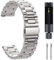 GOHHME Uhrenarmband 20mm Uhrenarmbänder Metall - mit verstellbarem Glied Werkzeug zum Abnehmen Metallarmbanduhr für Damen Herren