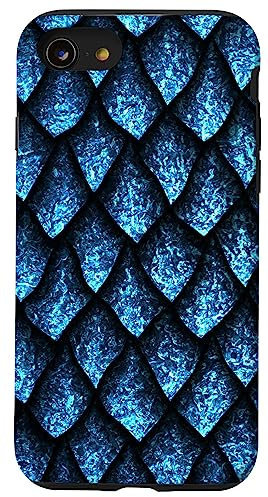 Dragon Scale Blue Fantasy Phone Cover Case for iPhone SE (2020) / 7 / 8