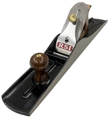 RSI Pialla con martinetto in ferro n. 07, maniglie in legno, dadi in ottone, 55,9 cm, con lama da 6,1 cm, lama extra e frantumatore