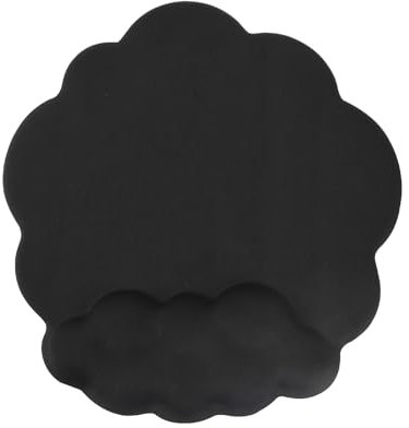 Shengxi Tapis de Souris Cloud Repose-Poignet, Noir Tapis de Souris Ergonomique avec Mousse à Mémoire de Forme, Antidérapant Repose-Poignet de Souris pour Bureau Ordinateur