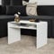 Home Deluxe - Beistelltisch ZIMA - Weiß - Made in Germany, 4 Aufstellmöglichkeiten - 360° Drehbar | Couchtisch, Sofatisch