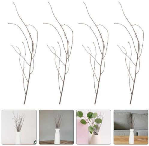 Cabilock 12 Pcs Artificial Curly Willow Branches 19.65 Inch Decorative Dried Twigs and Branches for DIY, Centerpieces, Home, Hotel, Wedding Arrangement (Brown)