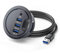 CY USB 3.0 Hub SD TF 3 Port USB 60mm Desk Grommet Splitter Dock Station Micro-SD Card Reader for Desktop PC Desk