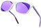 KANASTAL Viola Specchio Occhiali da Sole Bianchi Uomo Donna Polarizzati Lilla Specchiati Montatura Bianco Quadrati Vintage Classici UV400 Molla Purple Sunglasses -Telaio Viola