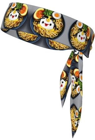Coquetier, nouilles, imprimé ramen, double face, bandeau de sport réglable pour le style de vie actif