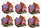 Parliky Lot De 6 Mini Maisons en Résine pour Décoration Aquatique Décoration De Cabane dans Les Arbres Accessoires De Maison Miniatures pour Plantes Succulentes