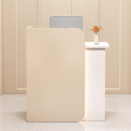 Rezeption, Verkaufstheke zum Bezahlen mit abschließbarer Schublade, moderner Empfangstresen für den Computertisch im Lobbybüro,6,120x45x95cm
