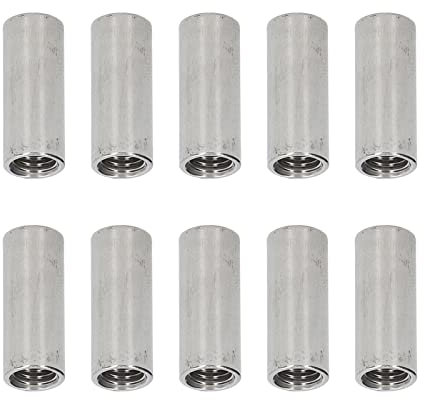 10-teiliges Set mit Runden Kupplungsmuttern aus Edelstahl 304 mit Innengewinde und Zylindrischem Kupplungsmuttern-Set