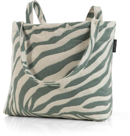 MAGMA Umhängetasche Tasche | CEBRA | LBH ca. 48x12x36 cm Schultertasche | Shopper für Einkauf und Alltag I aus 59% Baumwolle, 41% Polyester