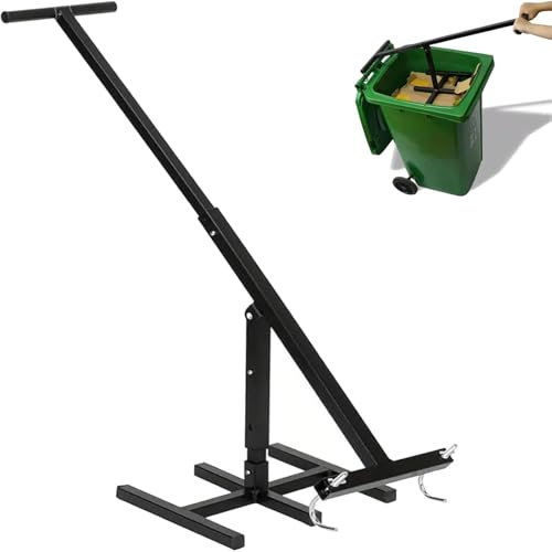 BESTXH Black, Bin Compactor, Household Wheelie Bin Compactor, Manual Trash Squasher, Touchless Trash Can Compactor, Bin Squasher for 120-660l Wheelie Bins