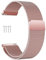 PDSQL Edelstahl Mesh Uhrenarmband, Metall Ersatz Armband Edelstahlarmband mit Magnetverschluss Smartwatch Schnellverschluss Watch Uhren Ersatzband Für Damen Herren (Rosa, 20mm)