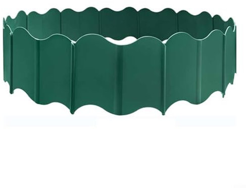 Kunststoff-Gartenzaun, 20 Stück, für den Außenbereich, Rasenkanten, flexible Pflanze, Blumenbeet, Trennwand, dekorative Landschaftsgestaltung, Grün, Weiß (Grün)