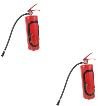 PRETYZOOM 2 Pz Serbatoio Del Vino Estintore Contenitori Distributore Di Bevande Con Vuoto Contenitore Di Stoccaggio Bidoni Trasparenti Scaffali Botte Acqua Isolata Idro Cucina Rosso Metallo
