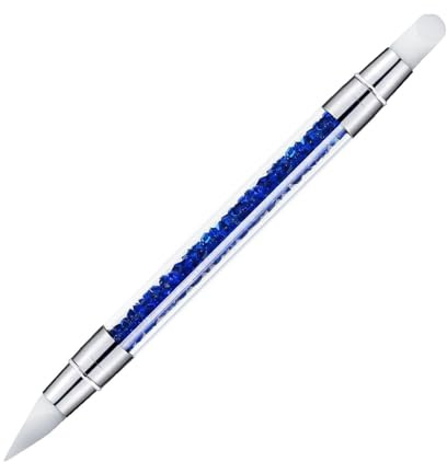 Silicone Brush | Doting Tool | Chrome Powder Applicator | Silicone Brush | for | Double Tip of Nail Brush Set | Nail Brushes for Sculptures