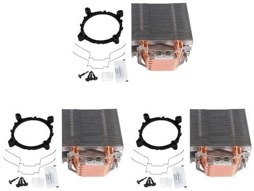 PAGJHRFJG 3X Fanless CPU Cooler 12Cm Fan 6 Copper Heatpipes Fanless Cooling Radiator for LGA 1150/1151/1155/1156/775 AMD