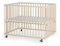 Sämann Laufstall Baby 75x100 cm | TÜV geprüft | stufenlos höhenverstellbar | Laufgitter Premium | Babybett aus Holz | Krabbelgitter Sahara dust/Natur
