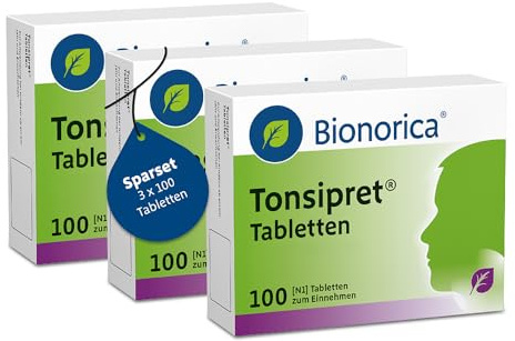 Tonsipret® Tabletten im Sparset 3 x 100 Stück – Pflanzliche Hilfe bei Halsschmerzen und Rachenentzündung, 300 Stück