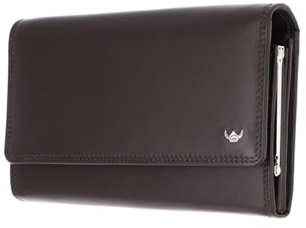 Golden Head Leder Geldbörse Polo RFID Protect Bügelbörse 2801 Dunkelbraun