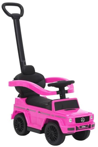 LoogCape Rutschauto G63 Rosa Kinderauto mit Stauraum für Kleinkinder 12-36 Monate, robustes Kunststoff, ergonomischer Sitz, Sicherheitsbügel, leise Flüsterreifen, geeignet für Indoor und Outdoor