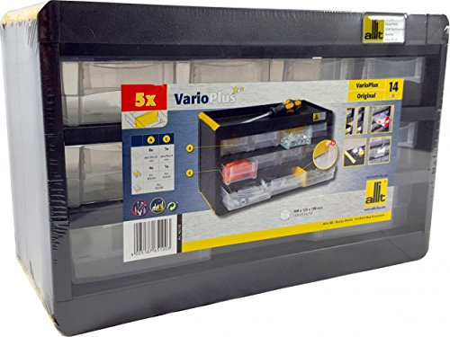 allit 465100 Kleinteilemagazin VarioPlus Original, 15 Fächer