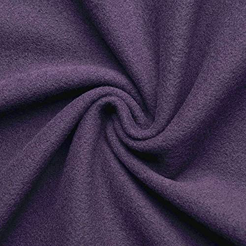 HANNAH - Wollstoff Stoffe Wolle Kaschmir Mantel Mittelalter Vorhang Decke Umhang Larp Meterware - 10 Farben (lila)