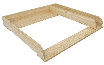 Puckdaddy Peter | 80x78x10 cm | Wickelauflage aus Holz, hochwertiger Wickeltischaufsatz mit Trennfach für Kommoden, inkl. Wandbefestigung