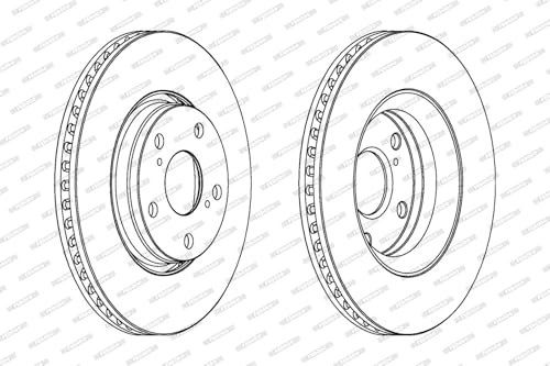 FERODO BRAKE DISC | DDF1756C | FRONT | FOR TOYOTA AURIS 2006-2013 | OE-MATCHING QUALITY | SMOOTH & QUIET PERFORMANCE