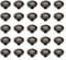 Emuca 9160014 Bouton pour meuble, Ø32mm, zamak, noir, Set de 25 pièces