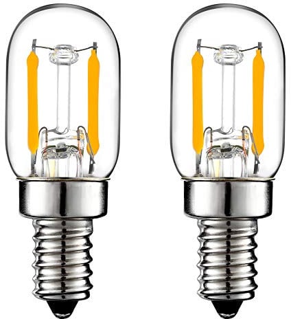 LiteHistory E12 1 watt Equal 15w Night Light Bulbs 150lm Himalayan Salt lamp Bulb 2700K t22 t7 led Bulb 2Pack