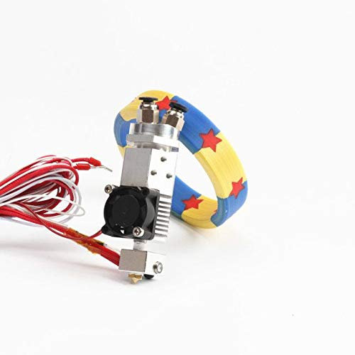 HE3D 3D-Drucker-Teile, 3-in-1-Out, mehrfarbiges Extruder-Hot-End-Set, drei Farben, Schalt-Hotend-Kit für 0,4 mm, 1,75 mm, 24 V