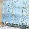 Wifehelper Großer Wandteppich Böhmisch Blau Blumen und Vögel Weich Bequem Langlebig Wandbehang Bettwäsche Tapisserie Wohnzimmer Schlafzimmer Dekoration(150 * 150cm)