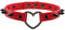 MILAKOO Love Heart Rotes PU-Lederhalsband Schwarzes Halsband mit schwarzen mit Akzent