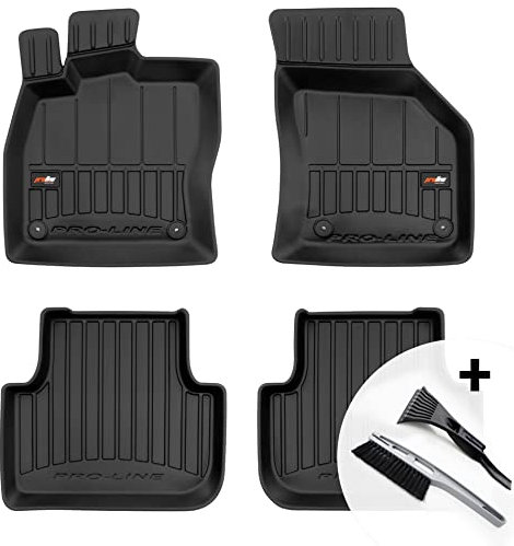 moto-MOLTICO 3D Gummimatten Auto, 4-teiliges Set, Allwetter Gummi Fußmatten, Antirutsch & Wasserfest Autoteppiche - passend für VW Golf Sportsvan ab 2014