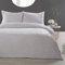 Sleepdown Pom Silver Fleece Warm Cosy Super Soft Easy Care Plain Flannel Duvet Cover Quilt Bedding Set with Pillowcases-Double (200cm x 200cm)