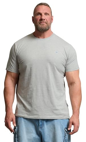 BadRhino Big & Tall Marl Core T-Shirt - Men's - Plus Size Curve Light Grey