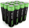 Piles solaires AA 1600 mAh haute capacité 1,2 V Ni-MH rechargeable pour lampes solaires d'extérieur, guirlandes lumineuses à piles, télécommandes TV, souris sans fil, radio, lampe de poche