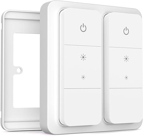 IYOKI® Pro Switch Cover for Philips Hue Dimmer V2, Compatible with Hue Switch Cover, Remote Light Switch Plate Adapter, 2-Gang (1-Pack)