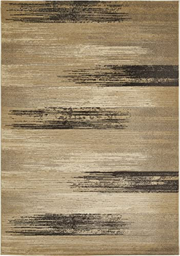 Luxor Living Webteppich Castell Teppich in modernem Design mit Rückseite aus Jute braun, 60 X 110 cm, 725031