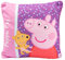 United Labels Peppa Wutz Kissen, Kopfkissen 30x30 cm, Rosa, Sofakissen, Dekokissen für Fans, Geschenk für Kinder