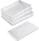 VIRSUS Cassetta con Coperchio per impasti Pizza e Pane HD1, misura 60x40x10 cm e capacità 20 Litri, colore neutro, Contenitore per alimenti, porta impasto per panetti (3 Cassette + 1 Coperchio)