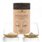 Verres à Whisky 350ml (lot de 2) - Verres Borosilicate de qualité supérieure, soufflés artisanalement avec les montagnes en relief | Forme Tulipe | Spiritueux TOPOGRAPHIC (Everest & Mont Blanc)