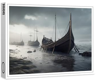 raxxa Premium-Puzzle | Vikings Ships | 1000 Teile