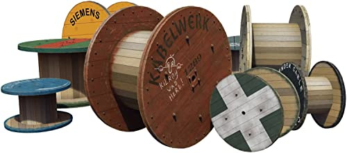 MiniArt 49008 1:48 Kabeltrommeln Holz (8) - originalgetreue Nachbildung, Modellbau, Plastik Bausatz, Basteln, Hobby, Kleben, Modellbausatz, Zusammenbauen, unlackiert