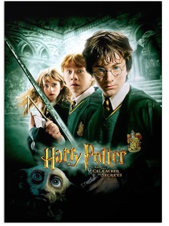 Displate Officiel Harry Potter Métallique Fixation Magnétique Licence Officielle Image Affiche de Haute Qualité Chamber of Secrets Movie Posters - Harry Potter 2 movie - Größe M - 32x45cm Matt